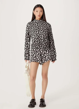 Hering - Blusa Feminina Manga Longa Animal Print - HERING