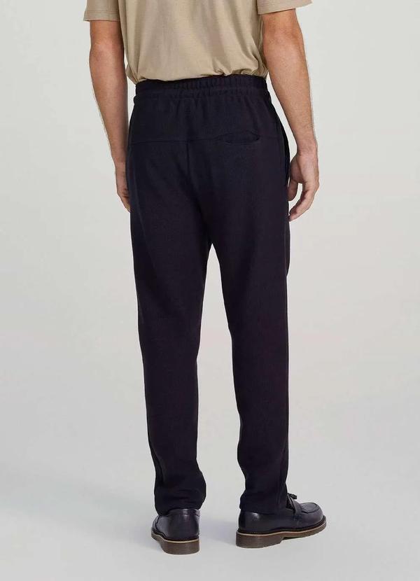 Hering - Calca Basica Masculina Taper em Malha Canelada Preto 3