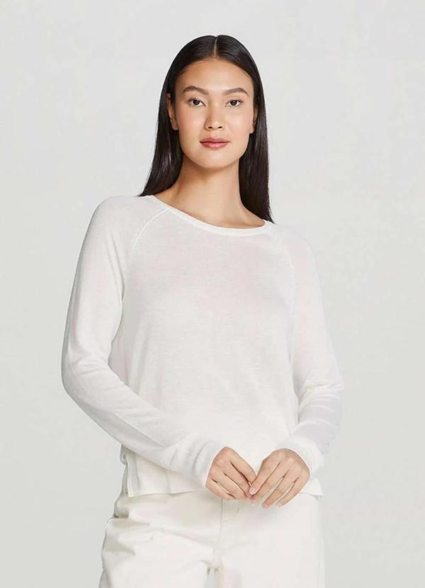 Hering - Blusao Basico Feminino em Trico Branco