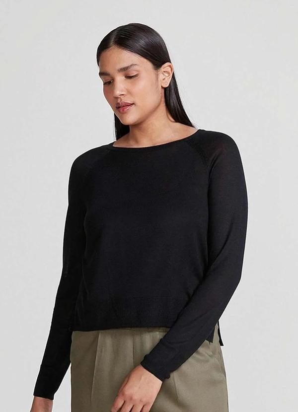 Hering - Blusao Basico Feminino em Trico Preto