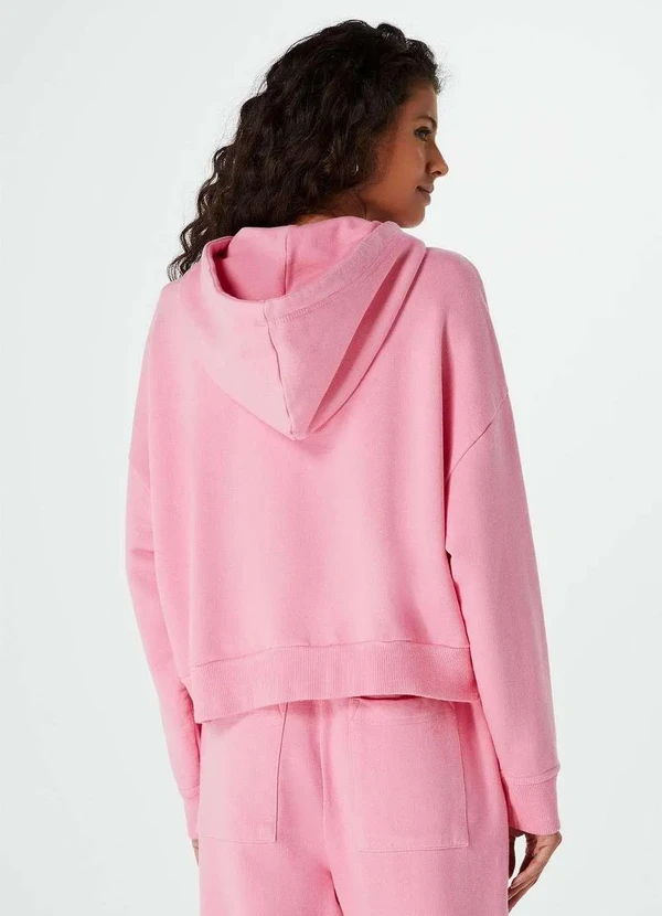 Hering - Jaqueta Feminina em Moletom Hering e Nv Rosa 3