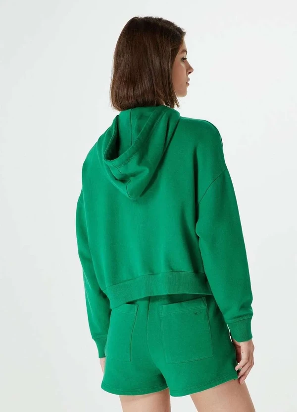 Hering - Jaqueta Feminina em Moletom Hering e Nv Verde 3