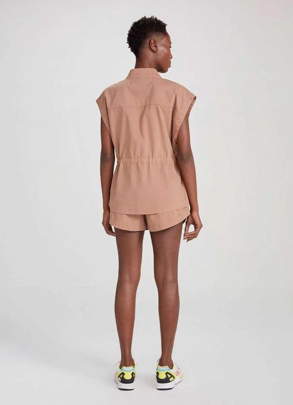 Hering - Colete Feminino Muscle com Amarracao Marrom 4