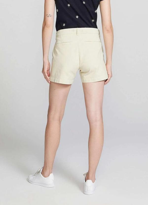 Hering - Shorts Basico Feminino Chino Branco 1