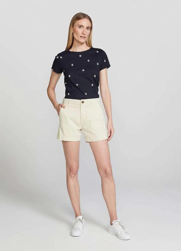 Hering - Shorts Basico Feminino Chino Branco 2