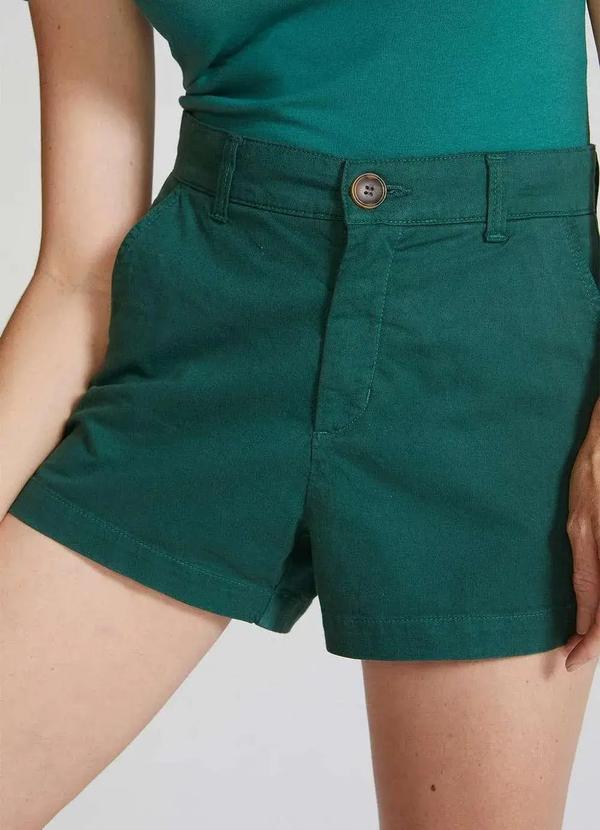 Hering - Shorts Basico Feminino Chino Verde 9