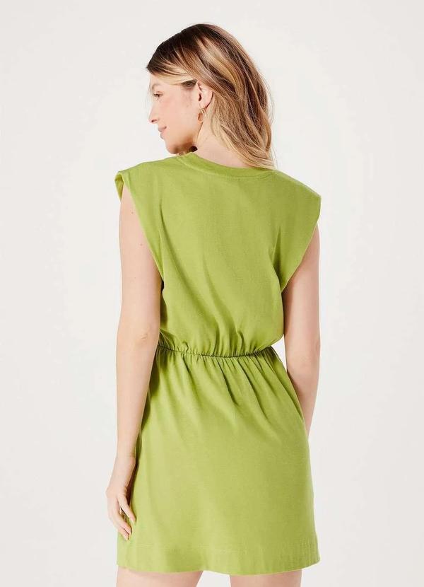 Hering - Vestido Basico Curto Muscle Tee Evase Verde 3