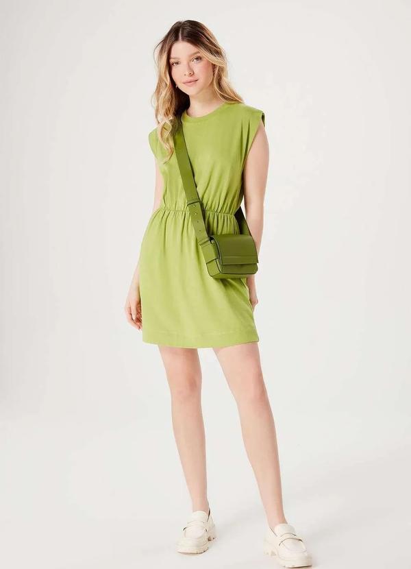 Hering - Vestido Basico Curto Muscle Tee Evase Verde 5