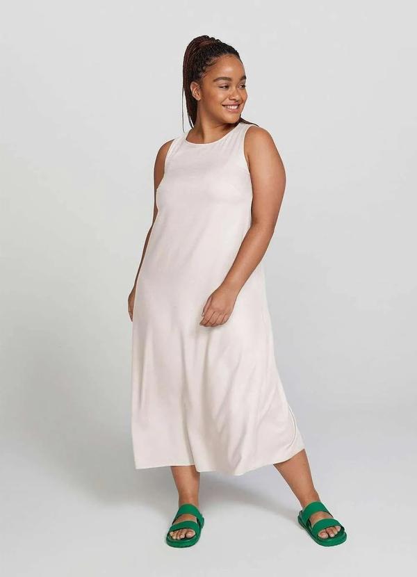 Vestidos Plus Size Em PromoÃ§Ã£o VESTIDO SASSÁ CINZA -PROMOÇÃO