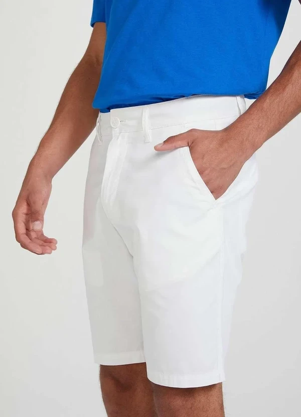 Hering - Bermuda Basica Masculina Chino Branco 2