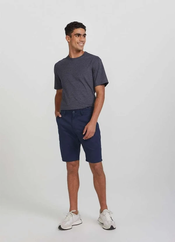 Hering - Bermuda Basica Masculina Chino Cinza 6
