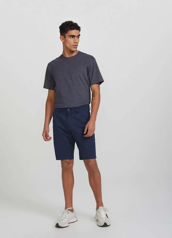 Hering - Bermuda Basica Masculina Chino Cinza 8