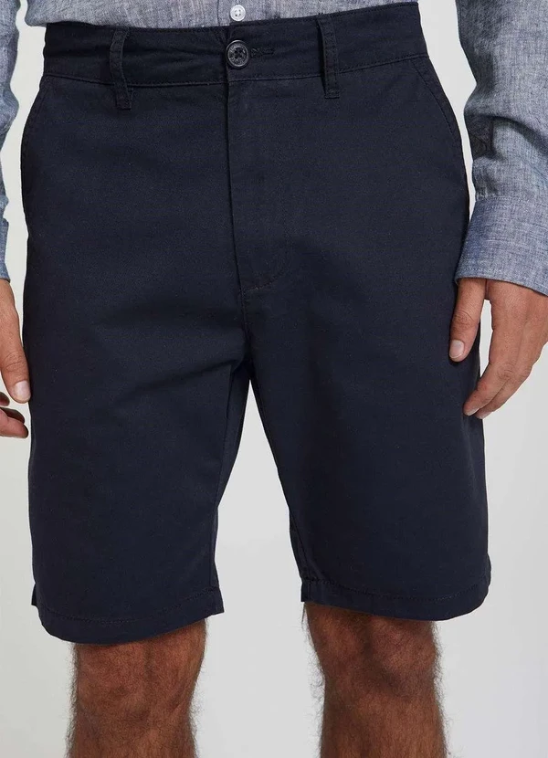 Hering - Bermuda Basica Masculina Chino Preto 4