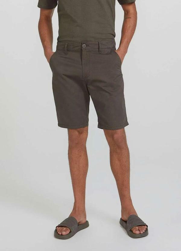 Hering - Bermuda Basica Masculina Chino Verde