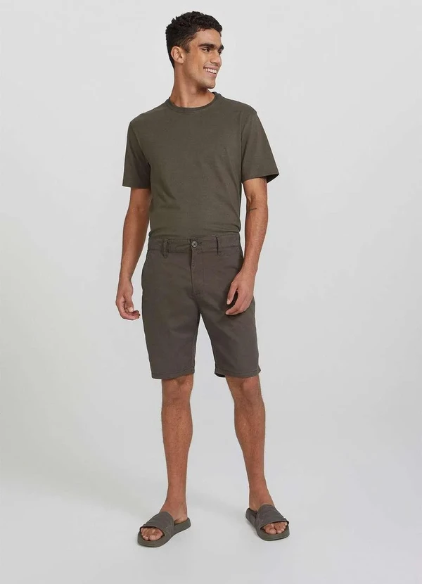 Hering - Bermuda Basica Masculina Chino Verde 7