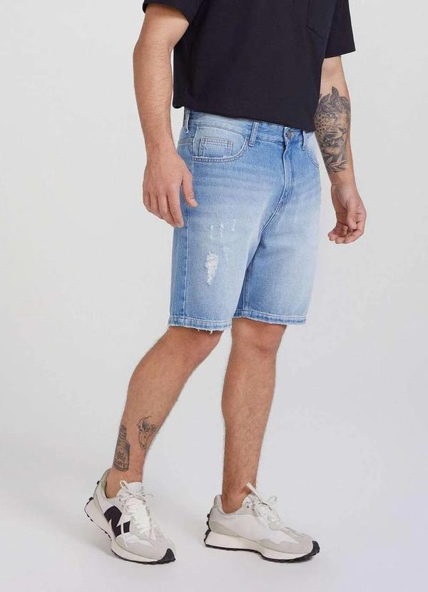 Hering - Bermuda Jeans Masculina Tradicional Azul