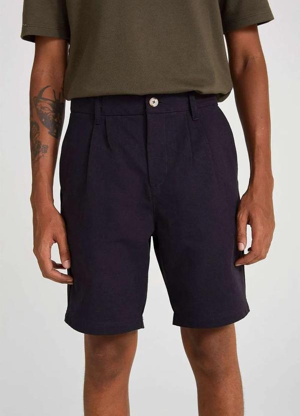 Hering - Bermuda Taper Masculina Basicos do Brasil Preto