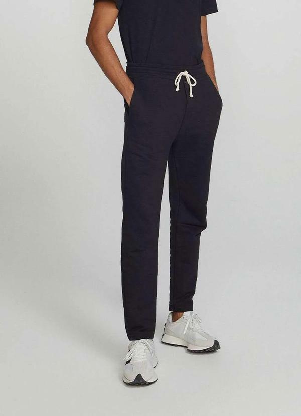 Hering - Calca Basica Masculina em Moletom Sarjado Preto