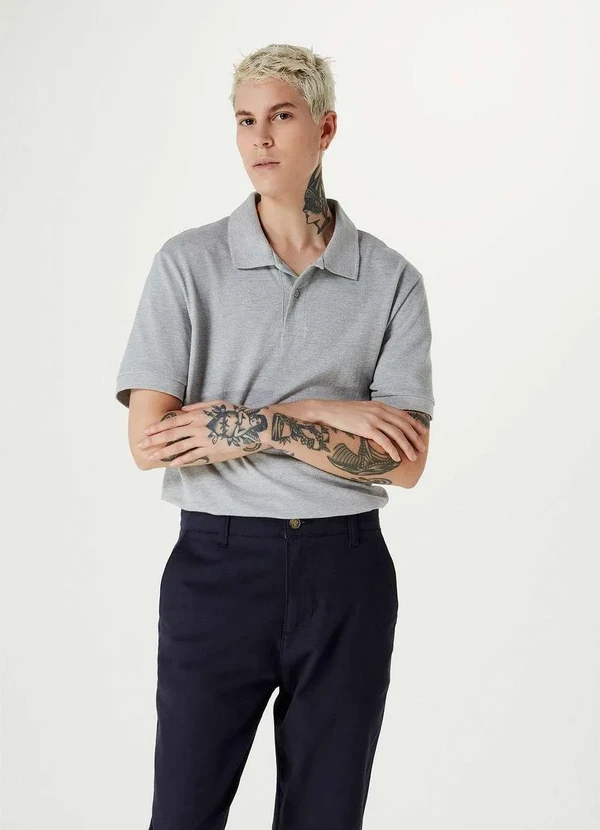 Hering - Calca Basica Masculina em Sarja Chino Azul 2