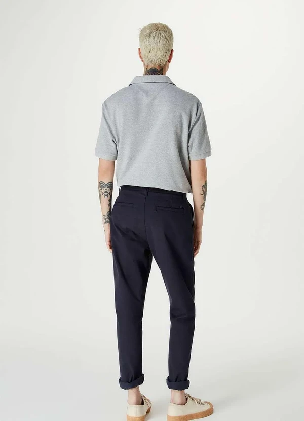 Hering - Calca Basica Masculina em Sarja Chino Azul 4
