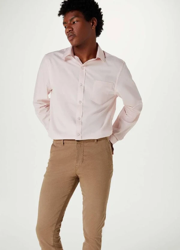 Hering - Calca Basica Masculina em Sarja Chino Marrom 2