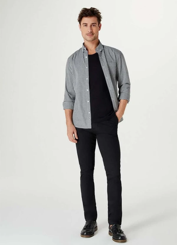 Hering - Calca Basica Masculina em Sarja Chino Preto