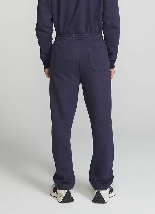 Hering - Calca Basica Masculina Reta em Moletom Peluciado Azul 2