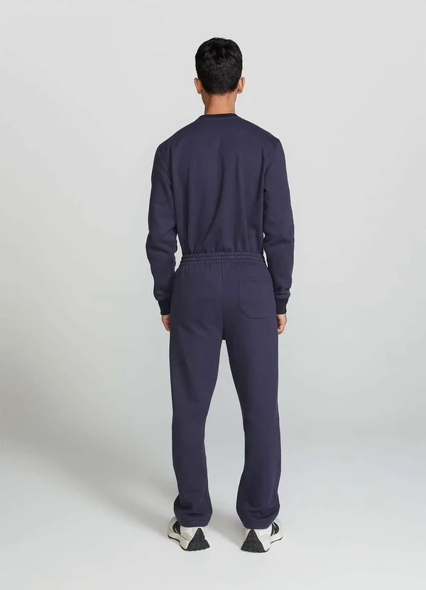 Hering - Calca Basica Masculina Reta em Moletom Peluciado Azul 8