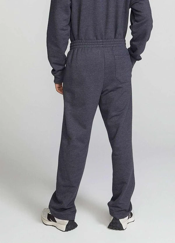 Hering - Calca Basica Masculina Reta em Moletom Peluciado Cinza 2