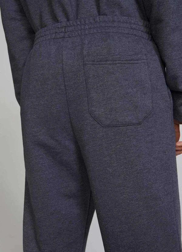 Hering - Calca Basica Masculina Reta em Moletom Peluciado Cinza 4