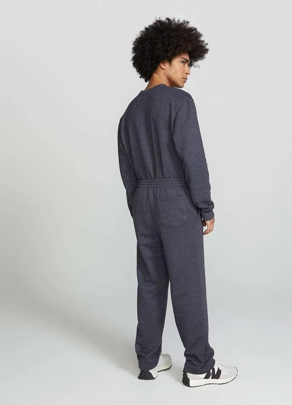 Hering - Calca Basica Masculina Reta em Moletom Peluciado Cinza 6