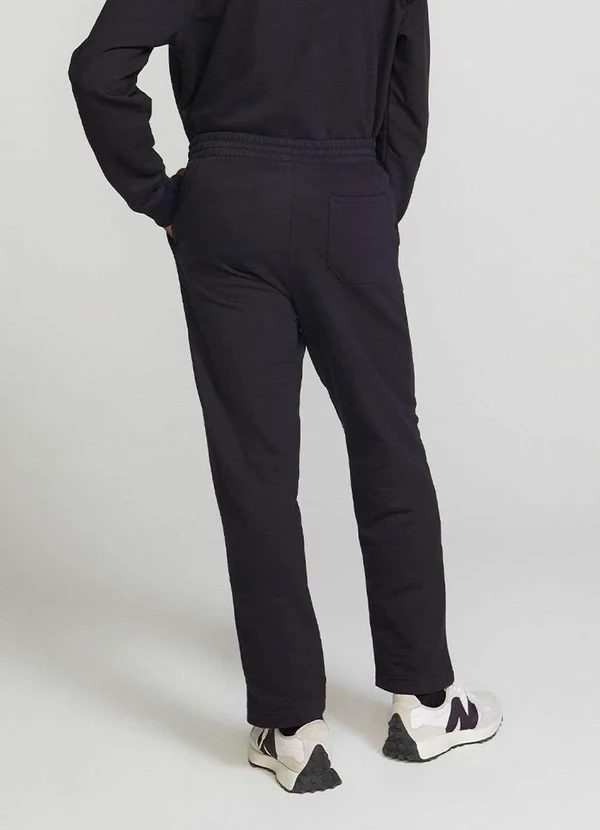 Hering - Calca Basica Masculina Reta em Moletom Peluciado Preto 2