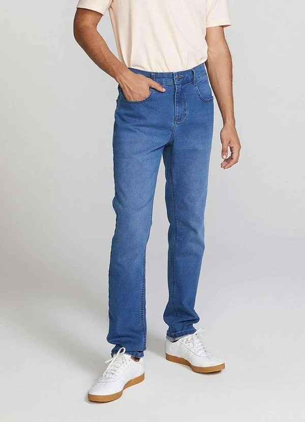 Calca Jeans Masculina Soft Touch Skinny Azul - Hering Oficial