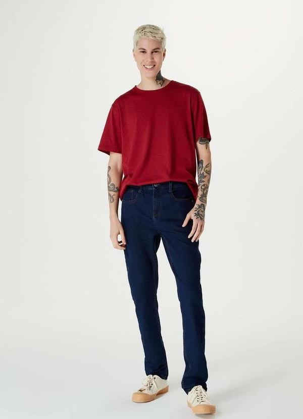 Hering - Calca Jeans Masculina Soft Touch Skinny Azul