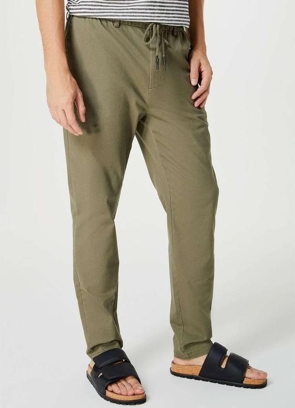 Hering - Calca Masculina em Sarja Taper Verde 2