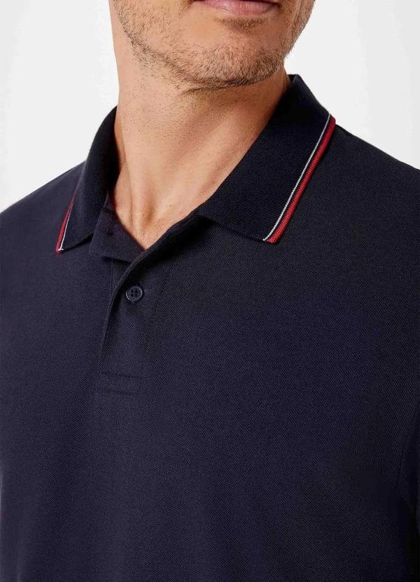 Hering - Camisa Basica Masculina Polo Basica em Algodao Azul 2