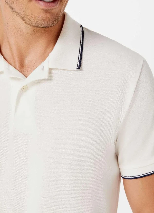 Hering - Camisa Basica Masculina Polo Basica em Algodao Branco 2