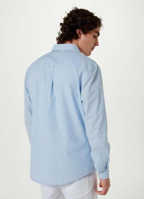 Hering - Camisa Basica Masculina Xadrez Manga Longa Azul 3