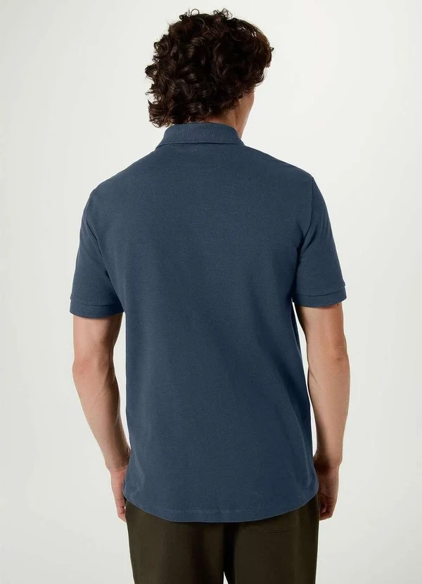 Hering - Camisa Polo Basica Masculina Manga Curta Azul 3