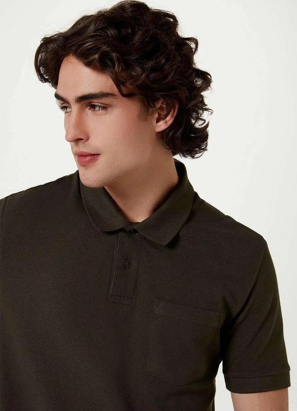 Hering - Camisa Polo Basica Masculina Manga Curta Verde