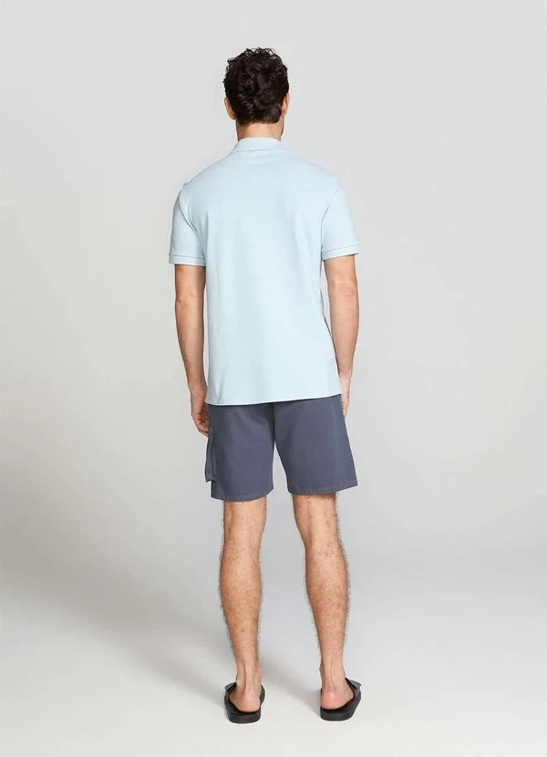 Hering - Camisa Polo Masculina em Piquet Azul 5