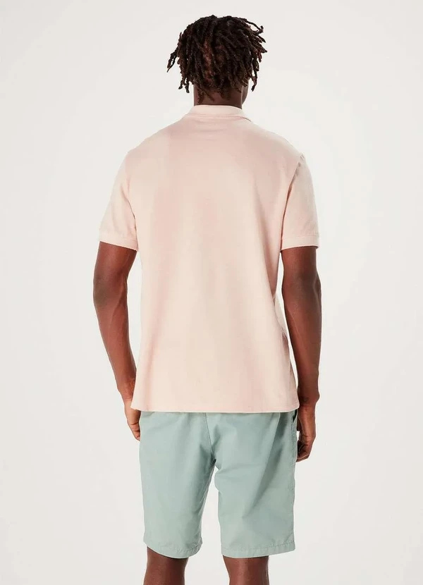 Hering - Camisa Polo Masculina em Piquet Rosa 2