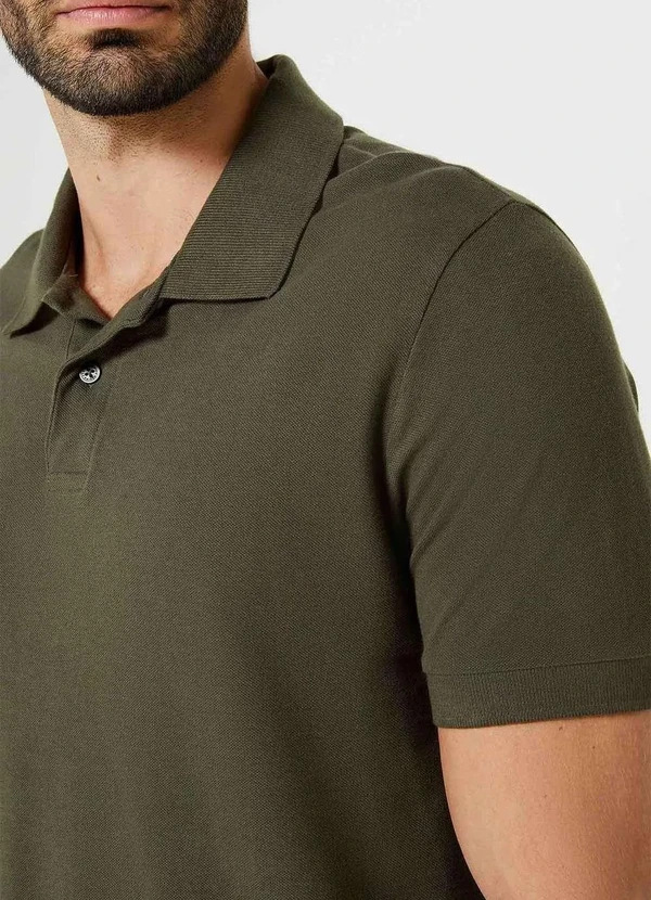 Hering - Camisa Polo Masculina em Piquet Verde 2