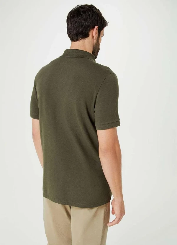 Hering - Camisa Polo Masculina em Piquet Verde 3