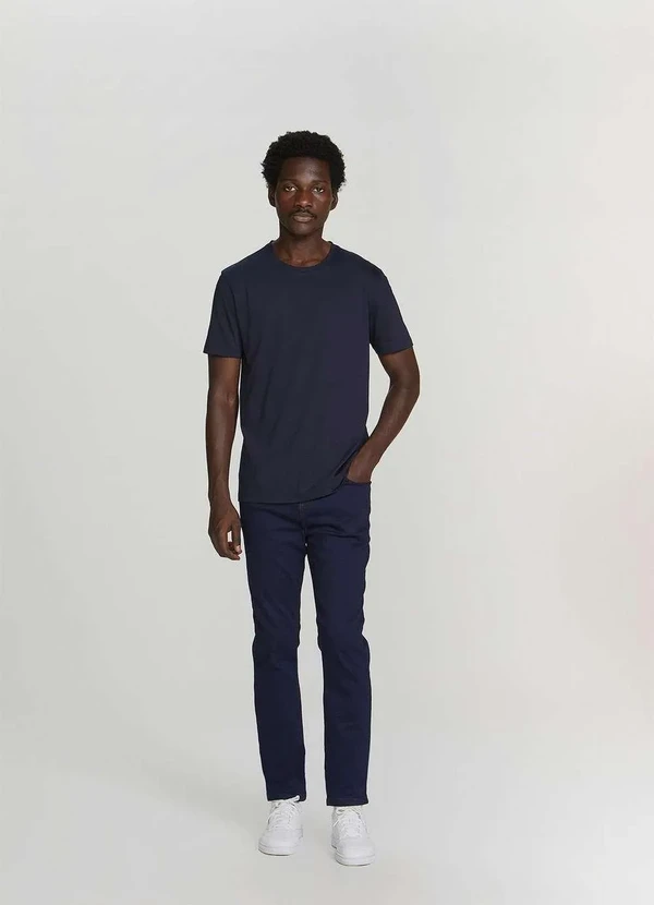 Hering - Camiseta Basica Masculina Manga Curta em Algodao Pima Azul 6