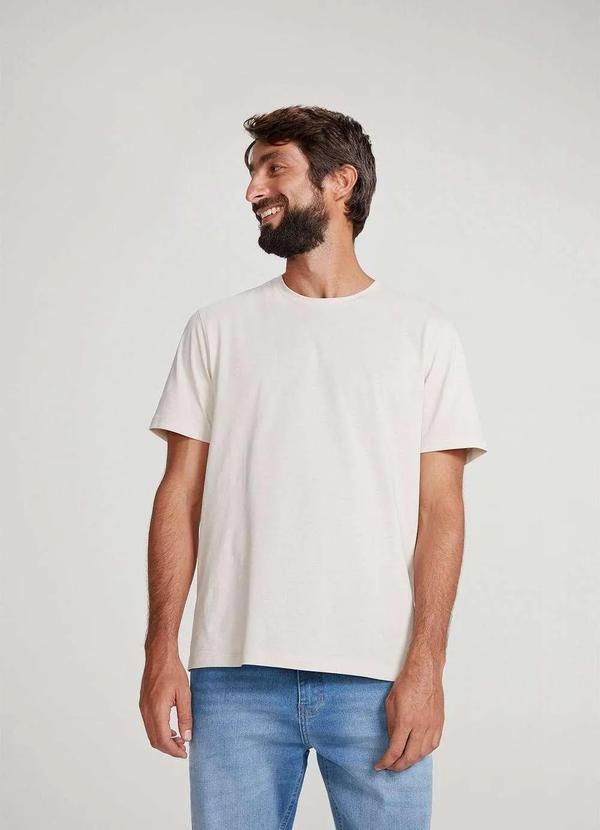 Hering - Camiseta Basica Masculina Manga Curta em Algodao Pima Bege