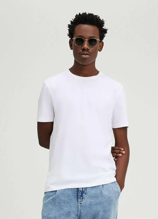Hering - Camiseta Basica Masculina Manga Curta em Algodao Pima Branco