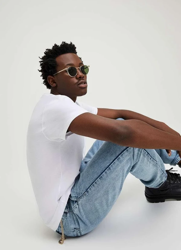 Hering - Camiseta Basica Masculina Manga Curta em Algodao Pima Branco 6