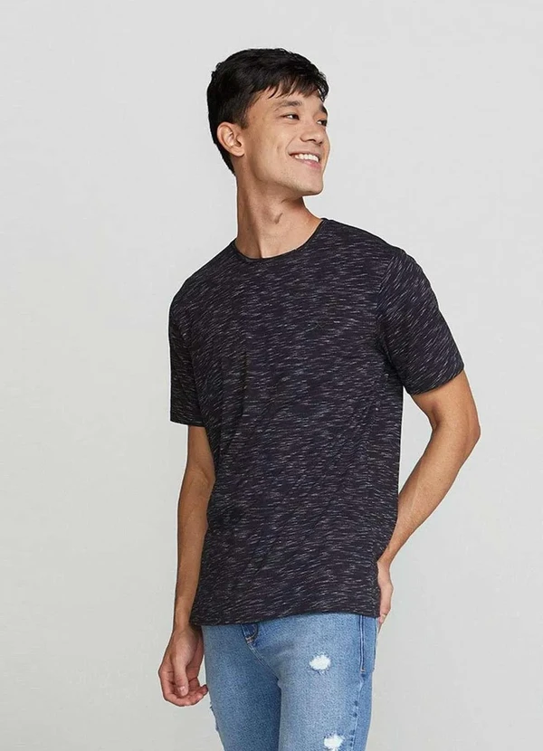 Hering - Camiseta Basica Masculina Regular em Flame Preto