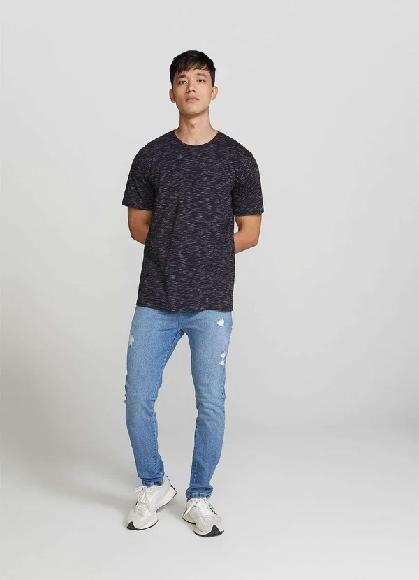 Hering - Camiseta Basica Masculina Regular em Flame Preto 4